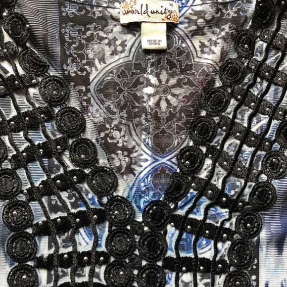 World Unity Boho Pattern Top - Picture 4 of 10